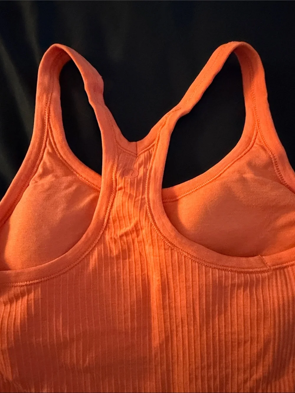 lululemon athletica Coral Ribbed Racerback  ebb to streetTank